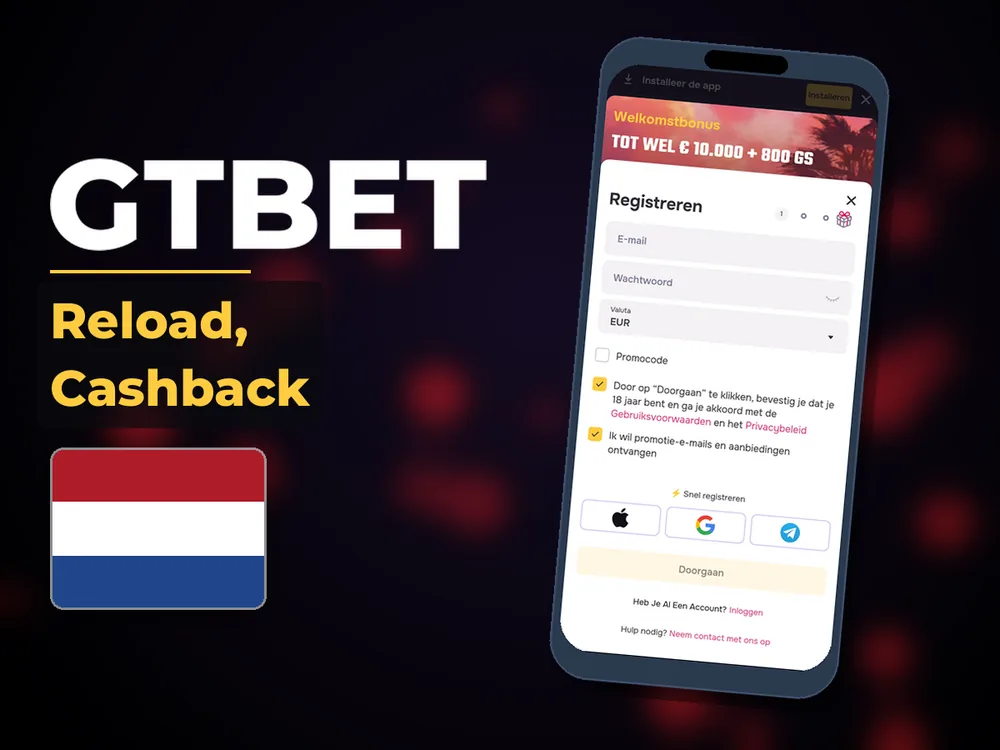 Gtbet - Reload, Cashback
